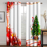 Merry Christmas Curtains Blackout Window Treatments Drapes for Room Decor