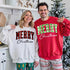 Merry Christmas Sweatshirt - Buffalo Plaid Crewneck