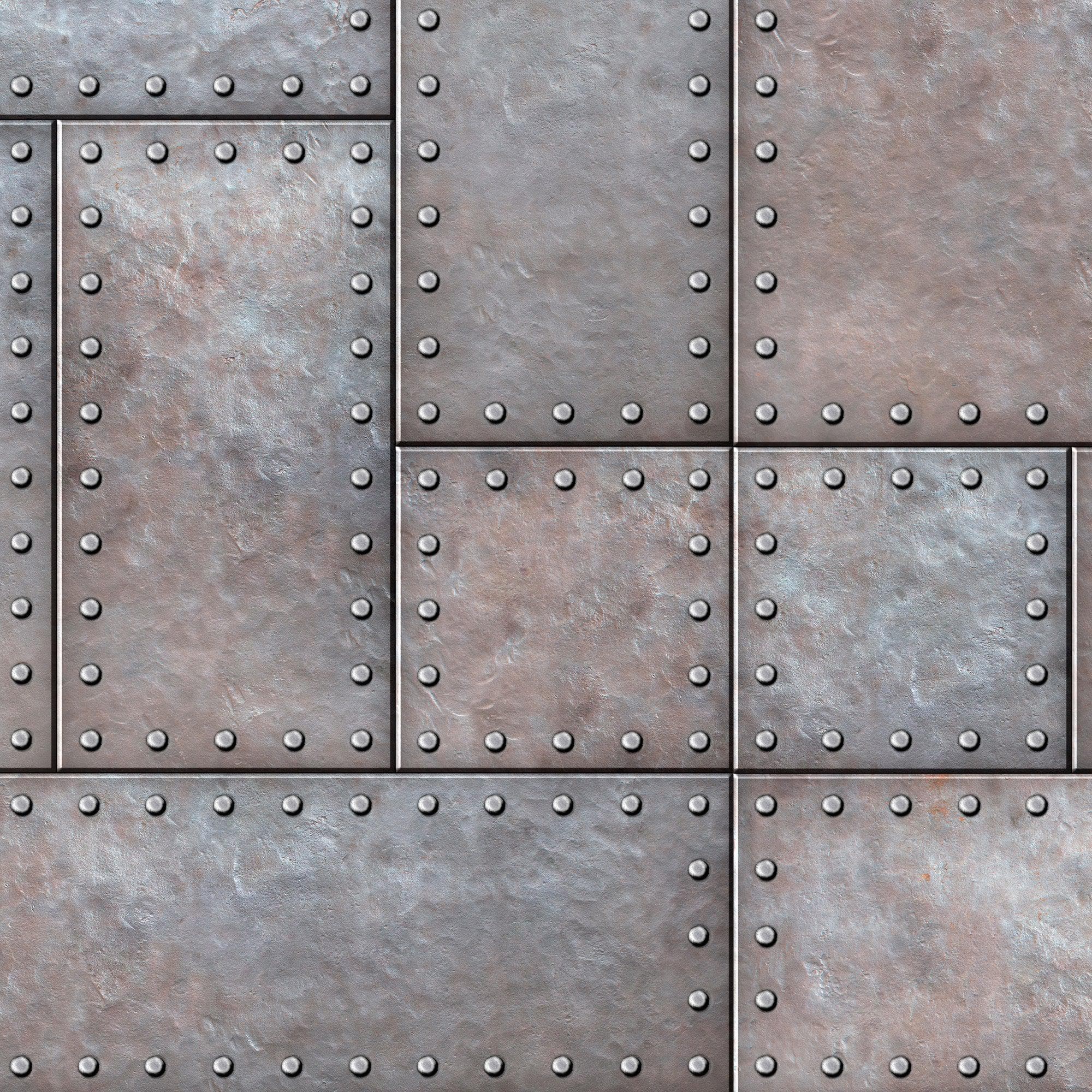 Modern Urban Wallpaper Decor. Metal Steel 3D Wall Mural. #6740