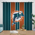 Miami Dolphins Curtains Blackout Window Drapes Room Decoration