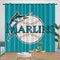 Miami Marlins Curtains Blackout Window Drapes Room Decoration