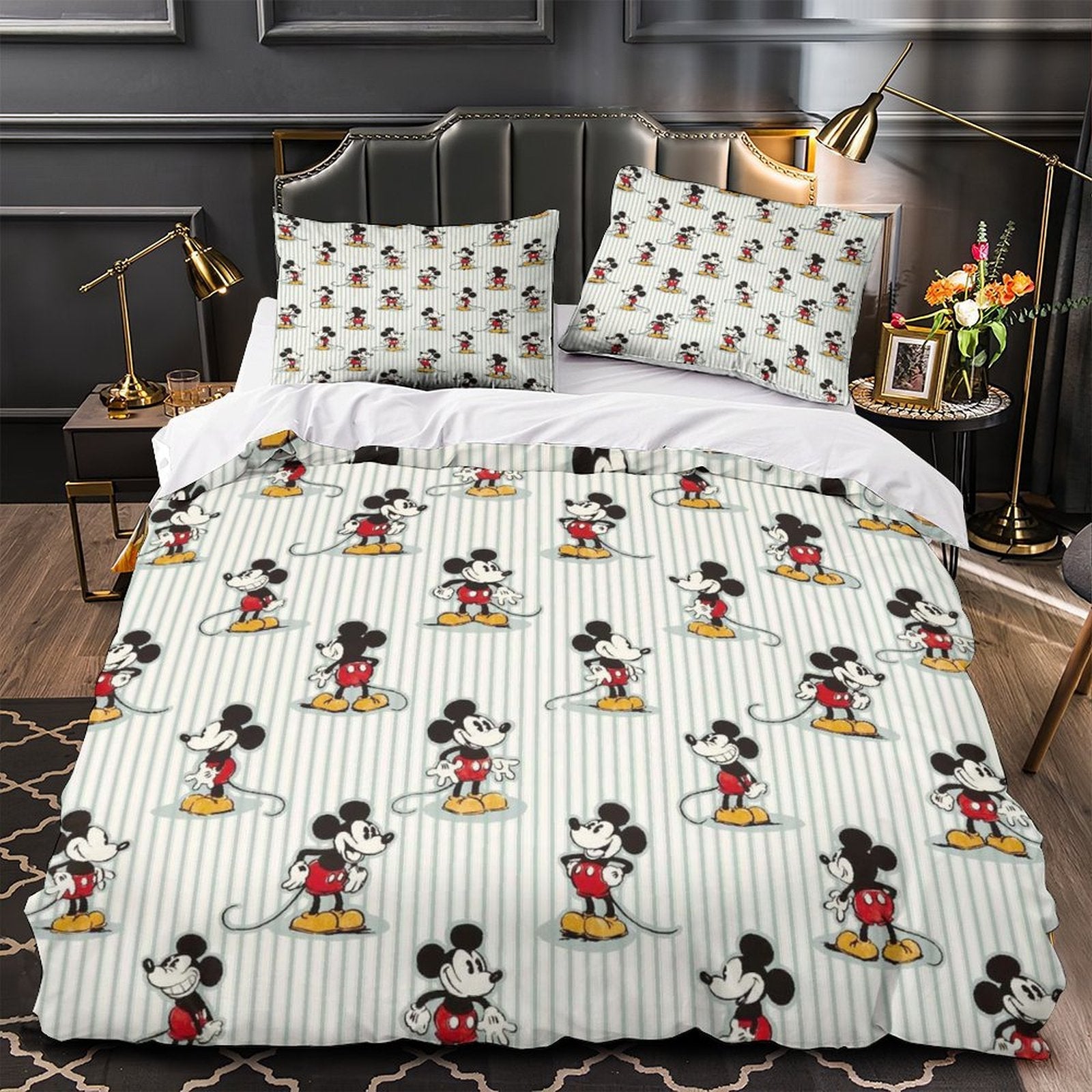 Mickey Mouse Bedding Set Pattern Quilt Cover Without Filler