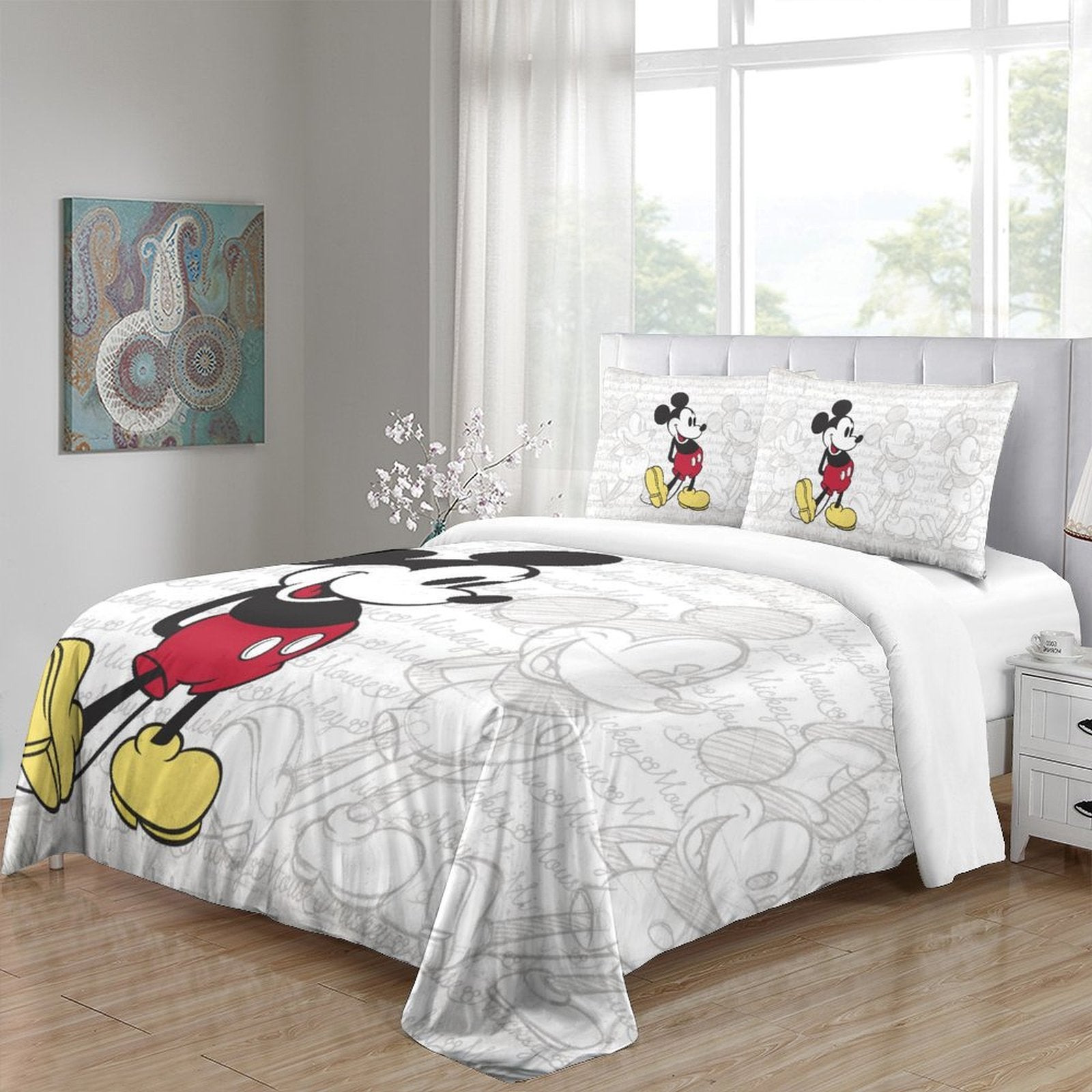 Mickey Mouse Bedding Set Pattern Quilt Cover Without Filler