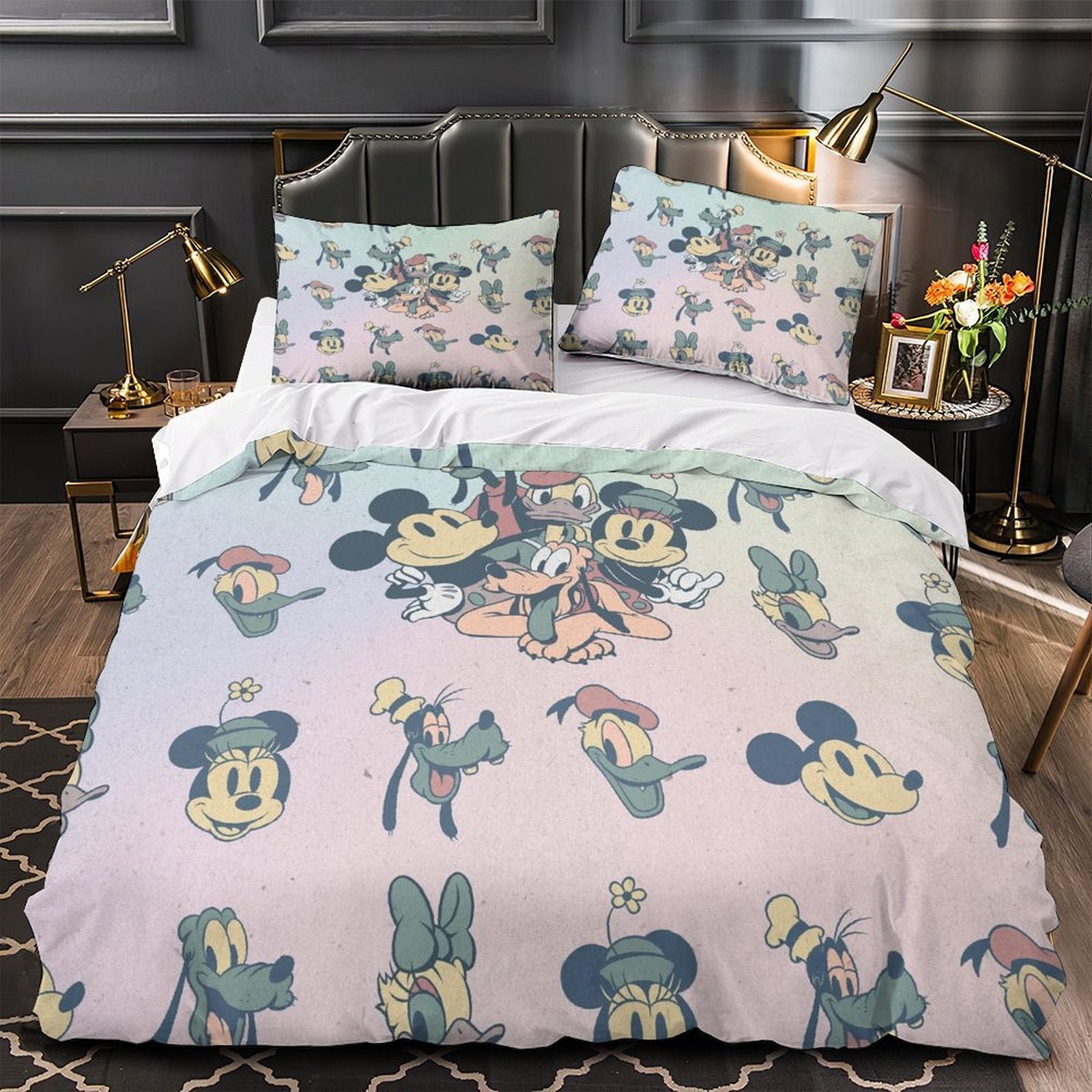 Mickey Mouse Bedding Set Pattern Quilt Cover Without Filler