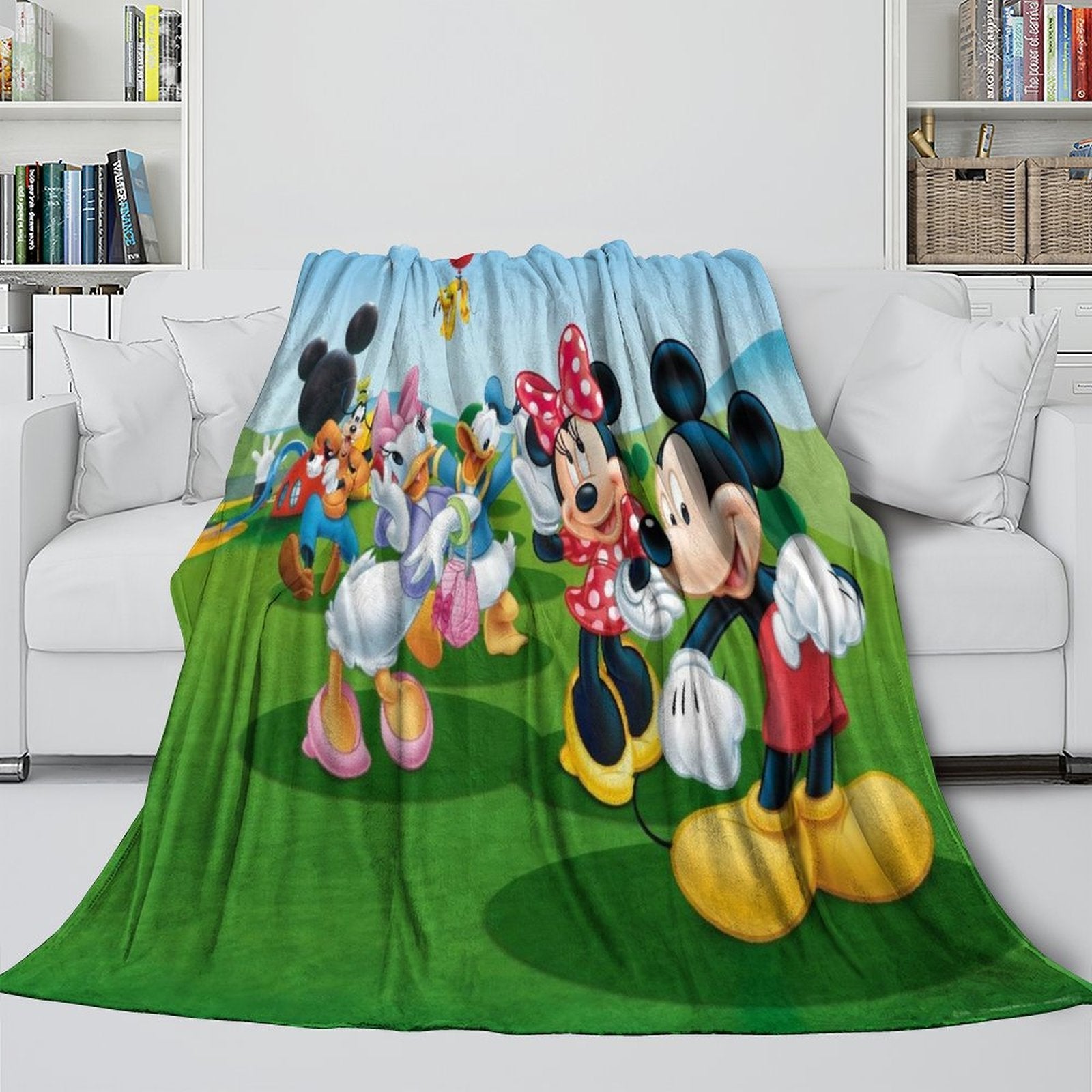 Mickey Mouse Club House Blanket Flannel Throw Room Decoration