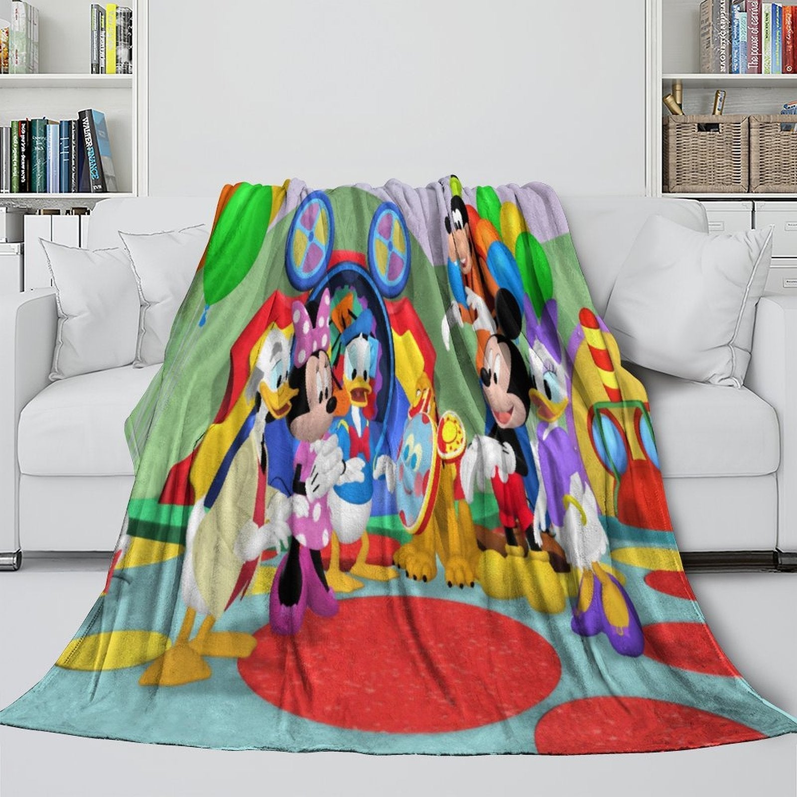 Mickey Mouse Club House Blanket Kids Flannel Throw Room Decoration
