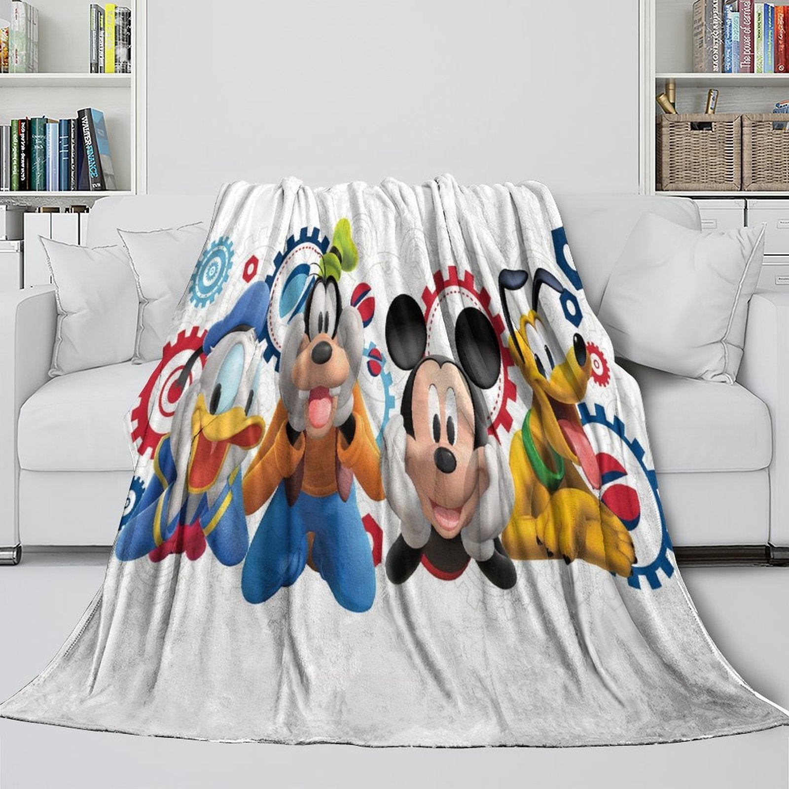 Mickey Mouse Club House Blanket Kids Flannel Throw Room Decoration