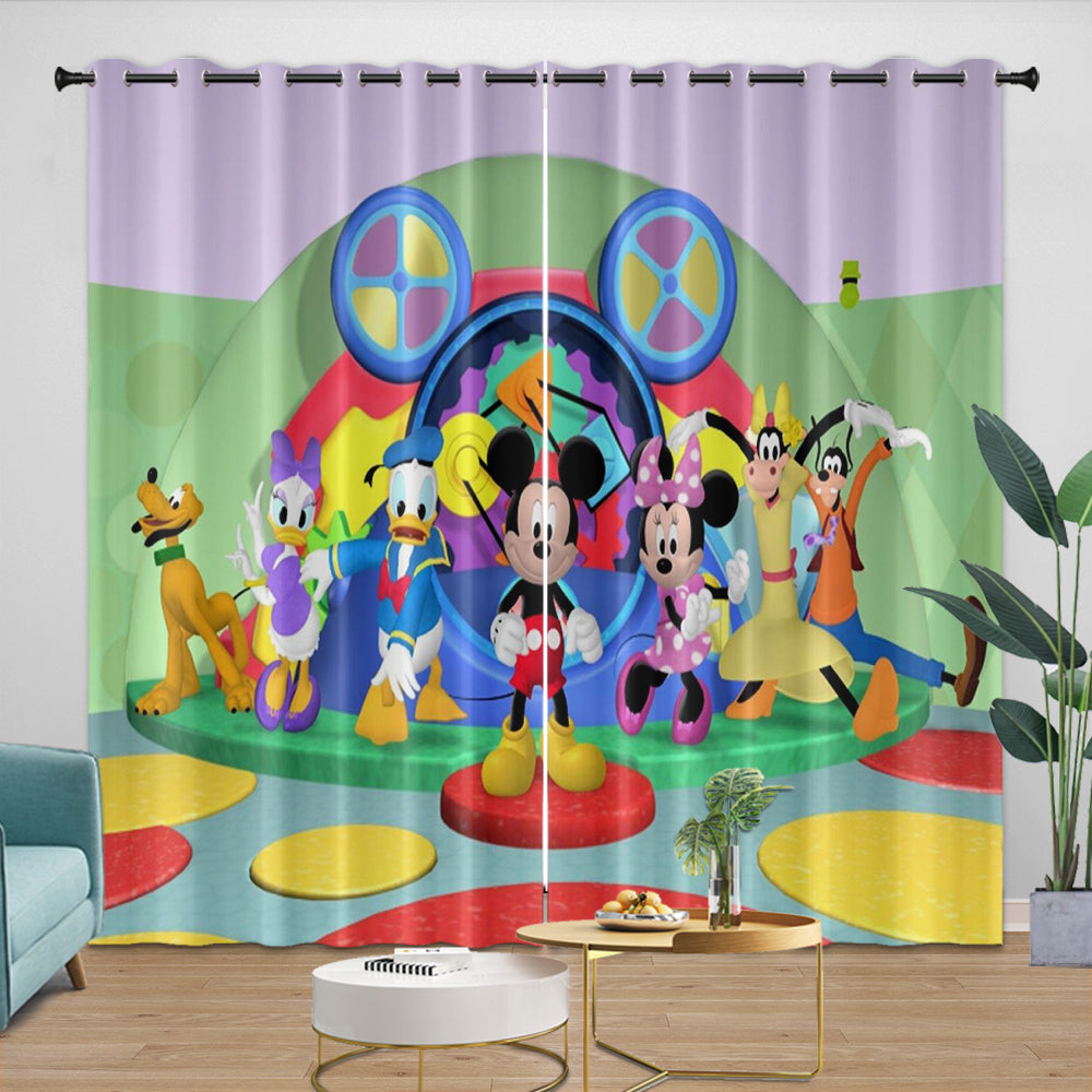 Mickey Mouse Club House Curtains Dinosaur Blackout Window Drapes