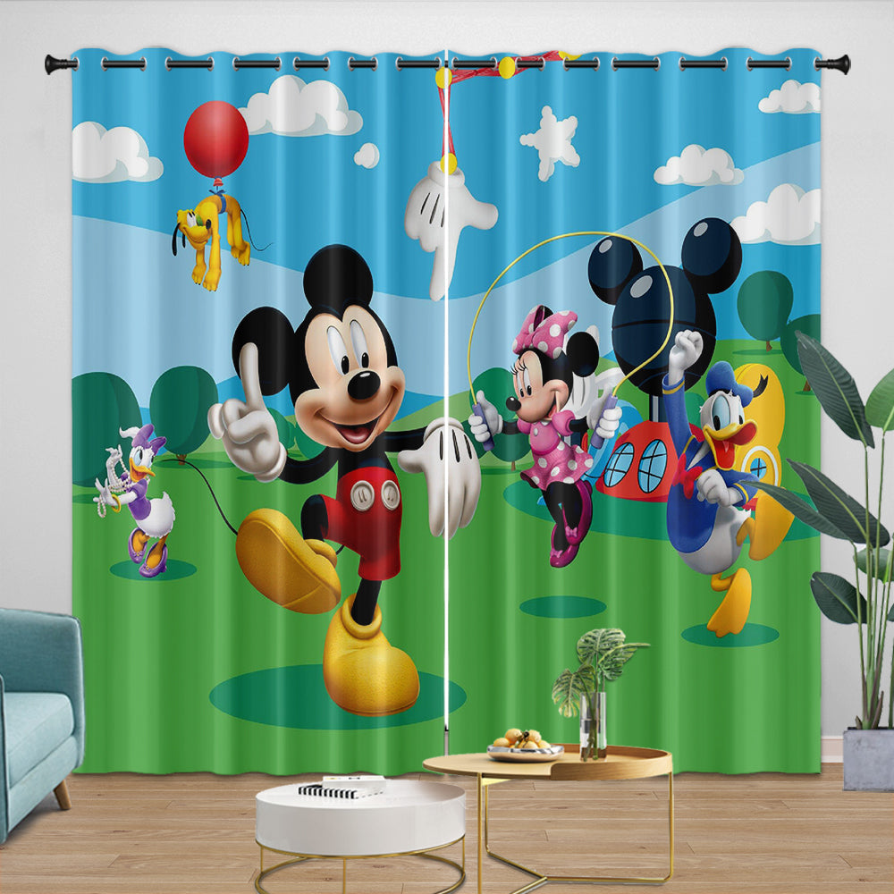 Mickey Mouse Club House Curtains Dinosaur Blackout Window Drapes