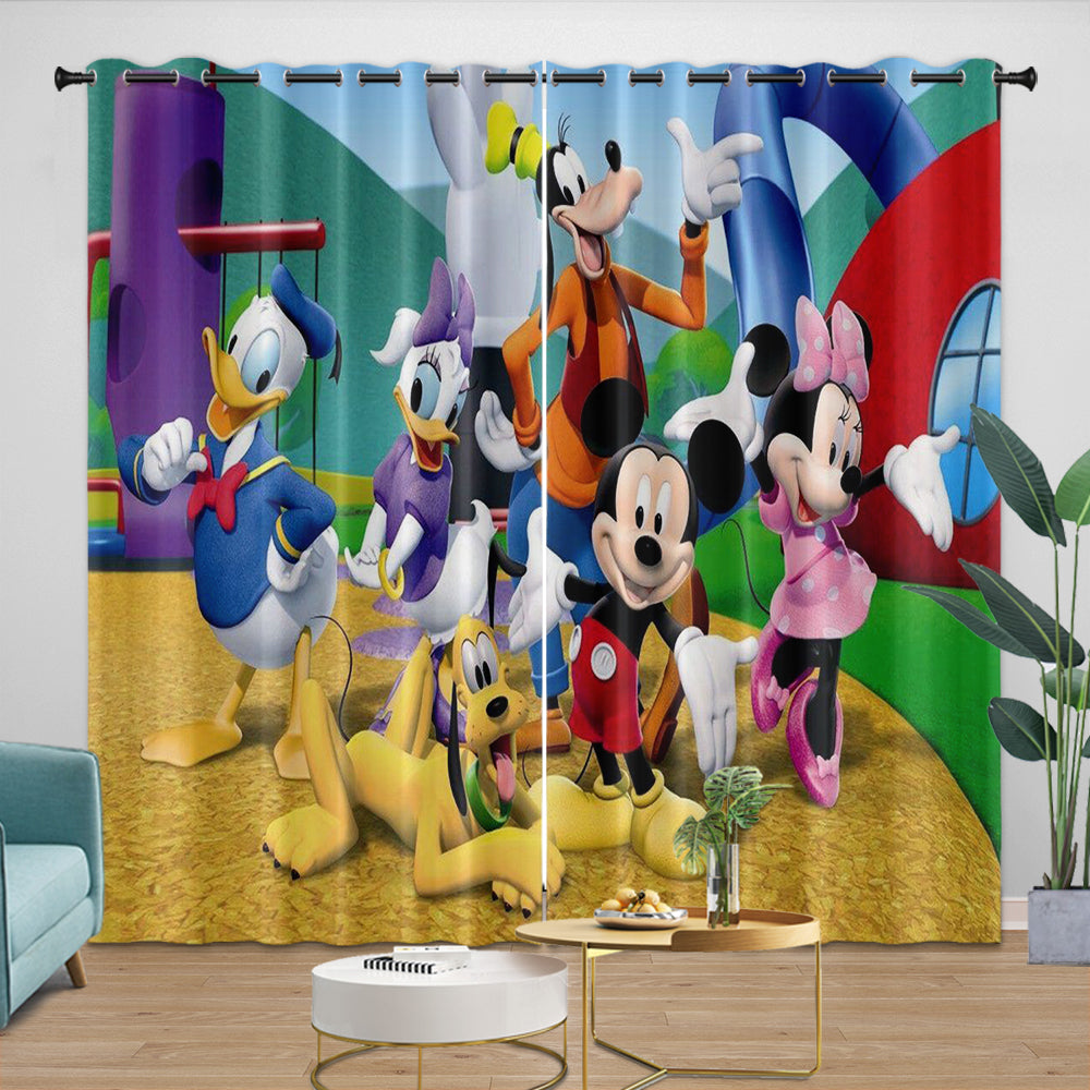Mickey Mouse Club House Curtains Dinosaur Blackout Window Drapes