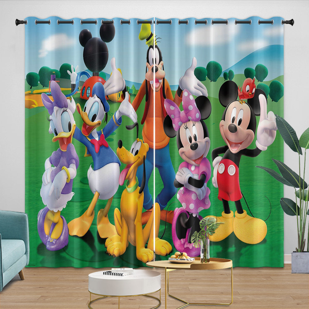 Mickey Mouse Club House Curtains Dinosaur Blackout Window Drapes