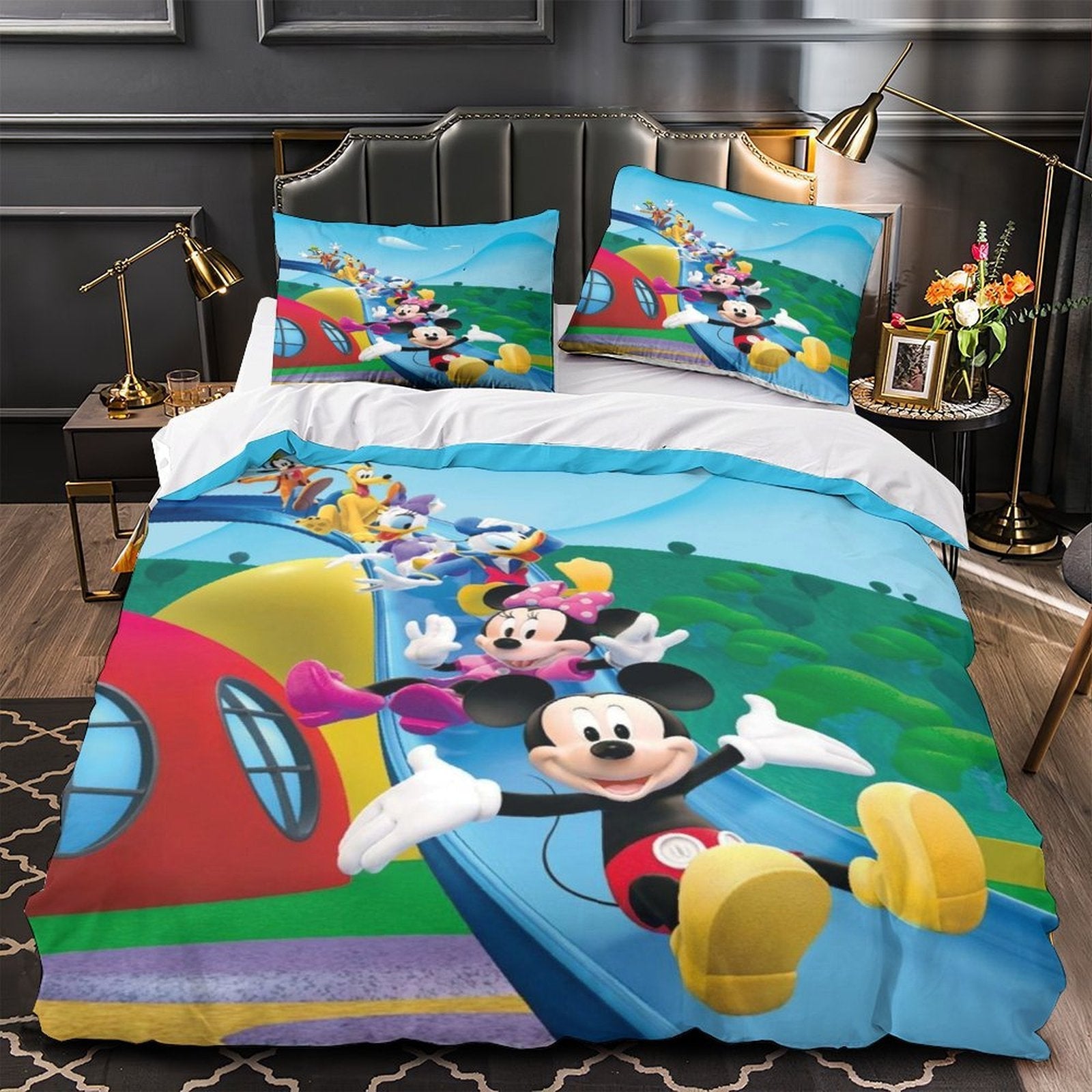 Mickey Mouse Club House Duvet Cover Bedding Set Without Filler
