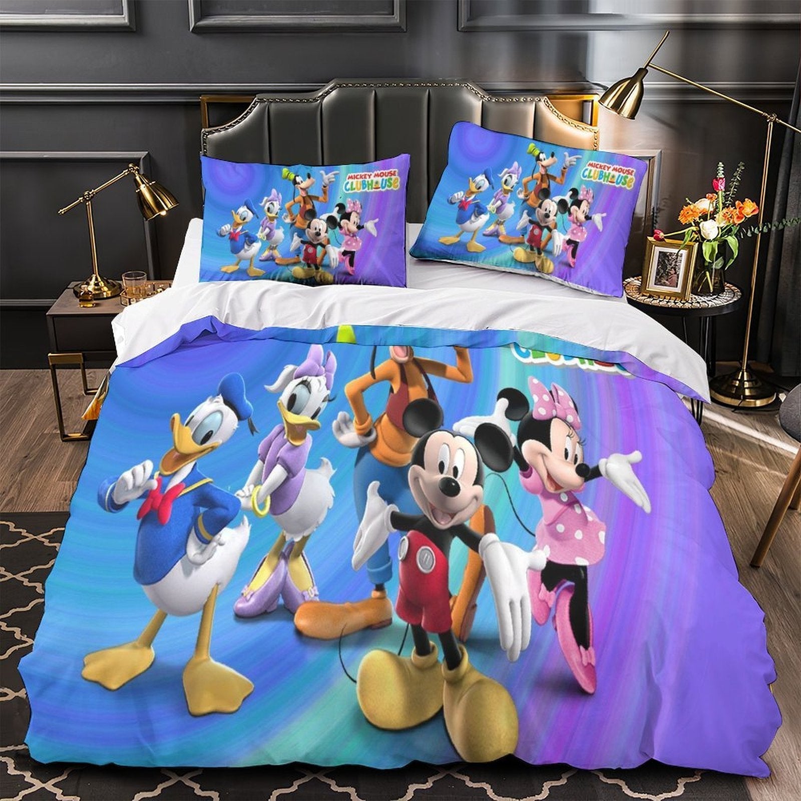Mickey Mouse Club House Duvet Cover Kids Bedding Set Without Filler