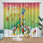 Mickey Mouse Curtains Blackout Window Drapes Room Decoration