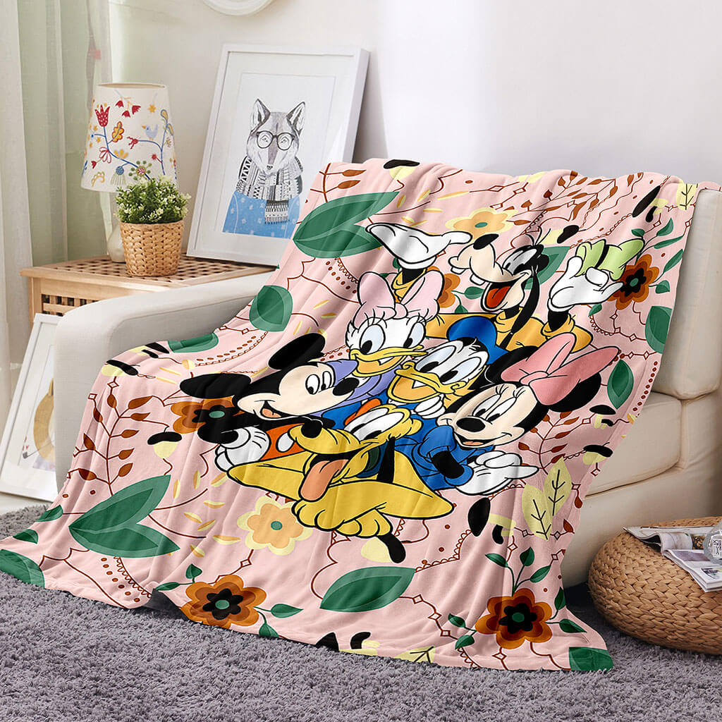 Mickey Mouse Donald Duck Blanket Flannel Fleece Throw Cosplay Blanket