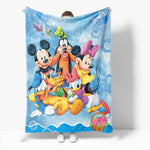 Mickey Mouse Minnie Mouse Flannel Fleece Throw Blanket