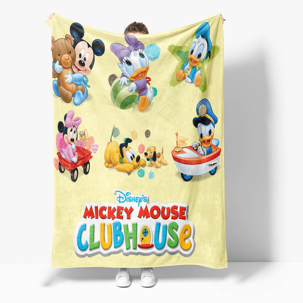 Mickey Mouse Minnie Mouse Flannel Fleece Throw Blanket