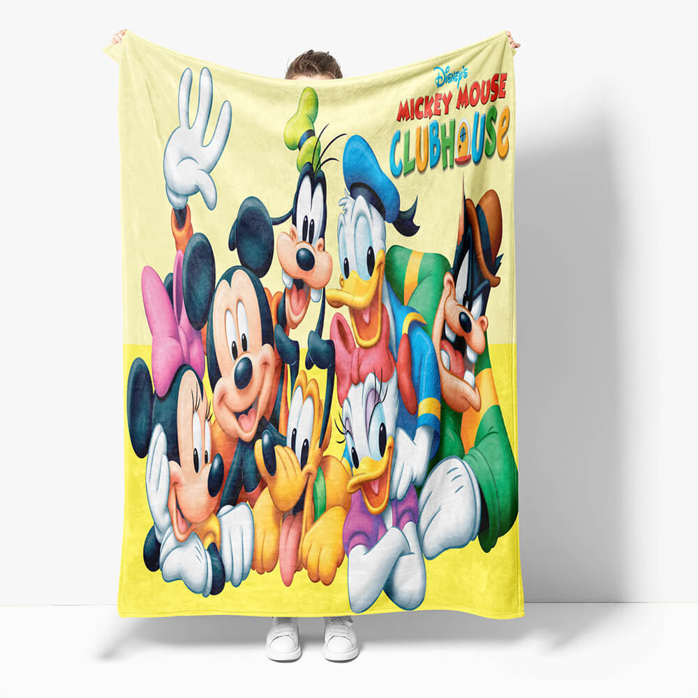 Mickey Mouse Minnie Mouse Flannel Fleece Throw Blanket