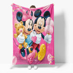 Mickey Mouse Minnie Mouse Flannel Fleece Throw Blanket