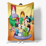 Mickey Mouse Minnie Mouse Flannel Fleece Throw Blanket