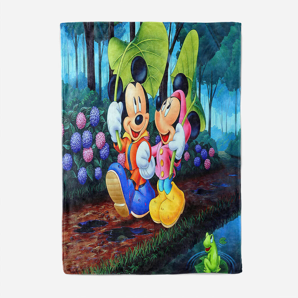 Mickey Mouse Pattern Blanket Flannel Throw Room Decoration