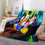 Mickey Mouse Pattern Blanket Flannel Throw Room Decoration