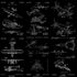 Aviation Wallpaper Mural. Featuring Military Jet and Airplane Patent Designs. #6732