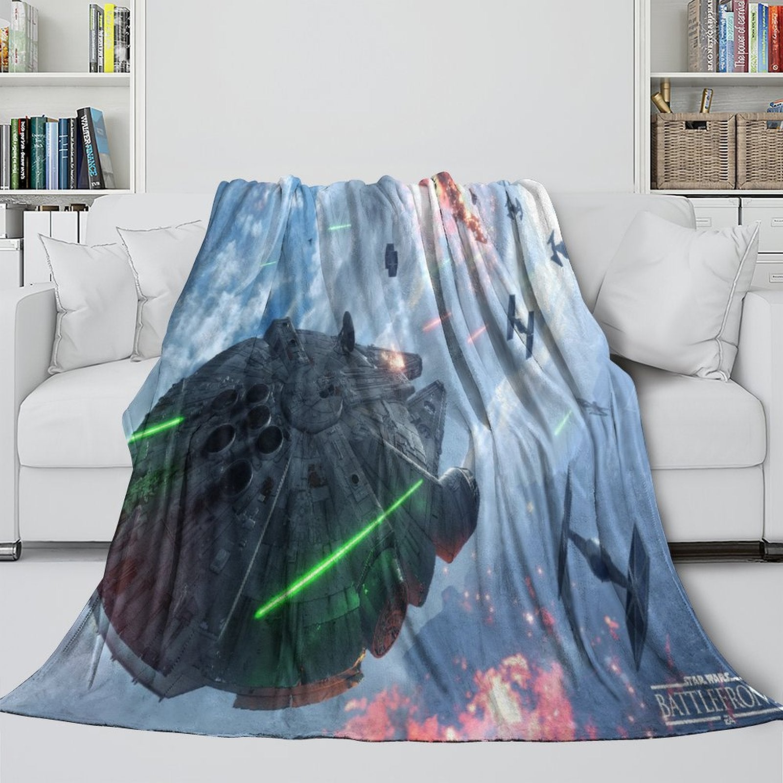 Millennium Falcon Blanket Flannel Throw Room Decoration