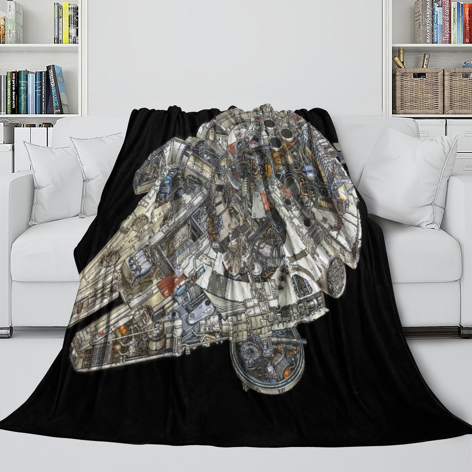Millennium Falcon Blanket Flannel Throw Room Decoration
