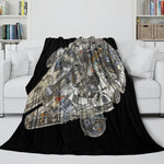 Millennium Falcon Blanket Flannel Throw Room Decoration