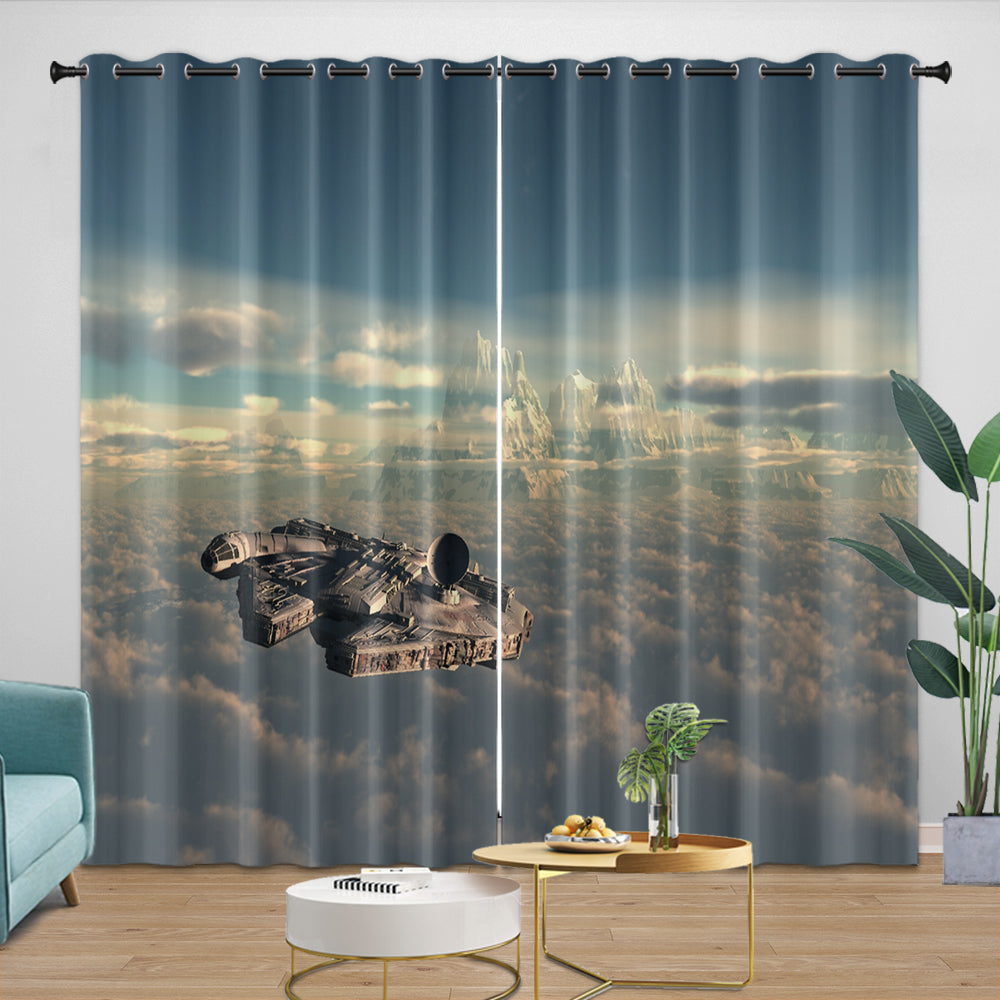 Millennium Falcon Curtains Blackout Window Drapes
