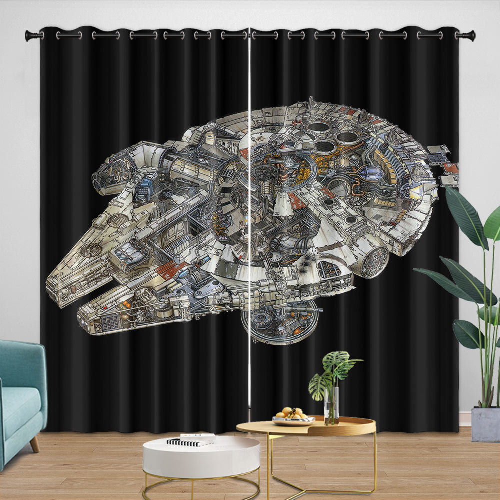 Millennium Falcon Curtains Blackout Window Drapes