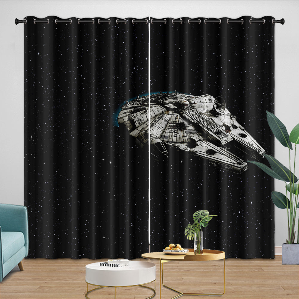 Millennium Falcon Curtains Blackout Window Drapes