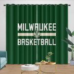 Milwaukee Bucks Curtains Blackout Window Drapes Room Decoration
