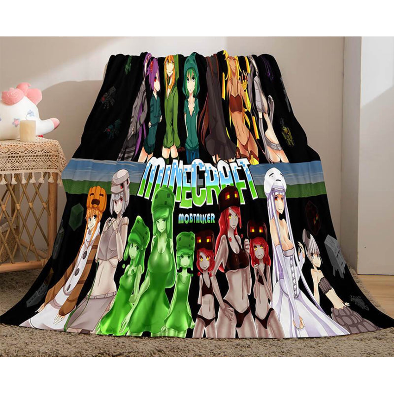 Minecraft Flannel Fleece Throw Cosplay Blanket