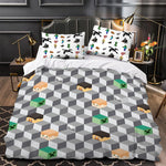 Minecraft Pattern Duvet Cover Kids Room Bedding Sets