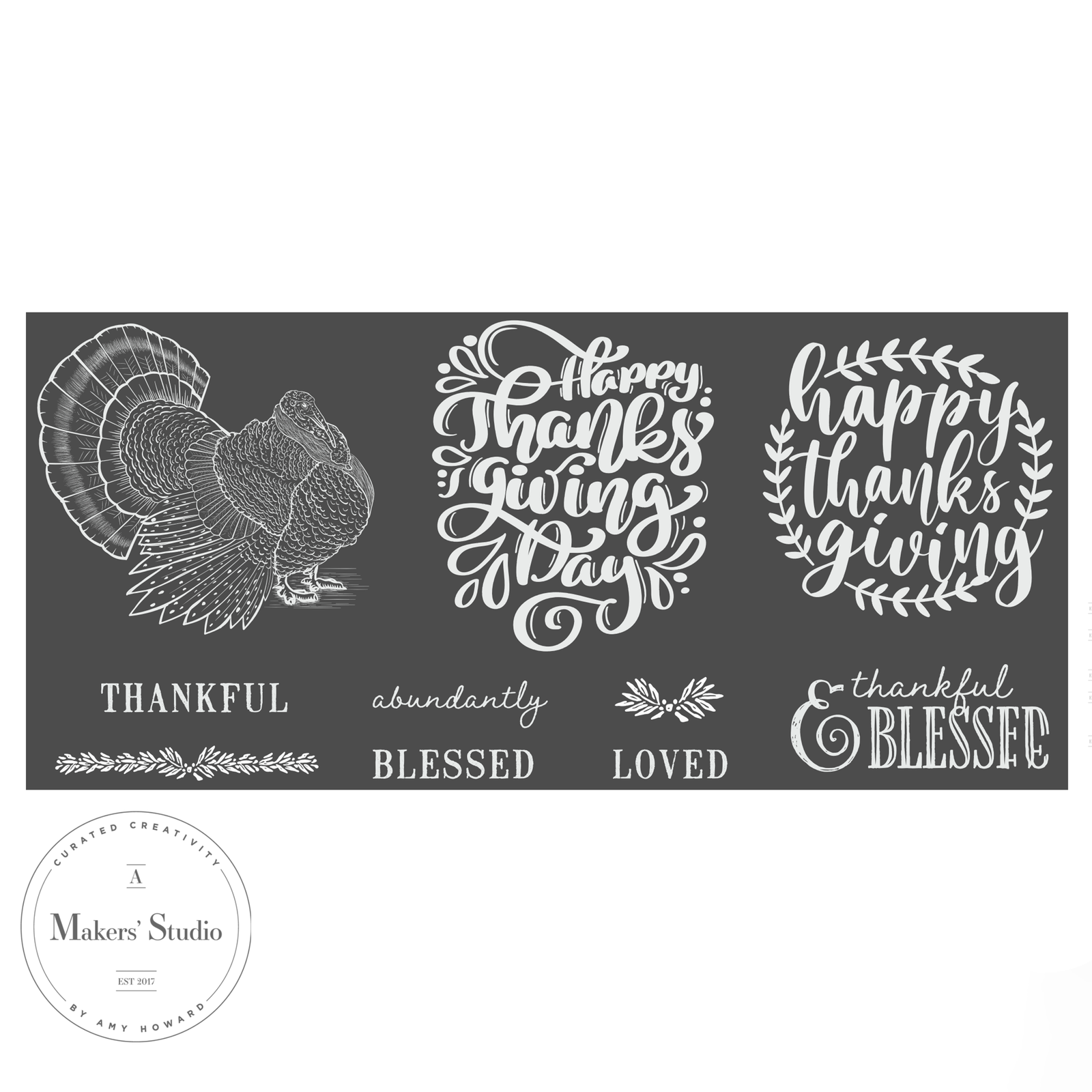 Mini Thanks - Mesh Stencil 5.5x12