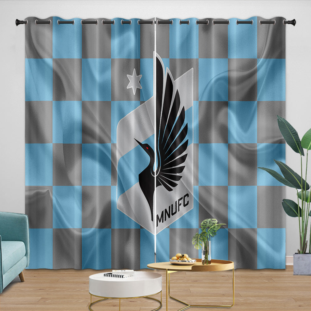 Minnesota United FC Curtains Blackout Window Drapes Room Decoration