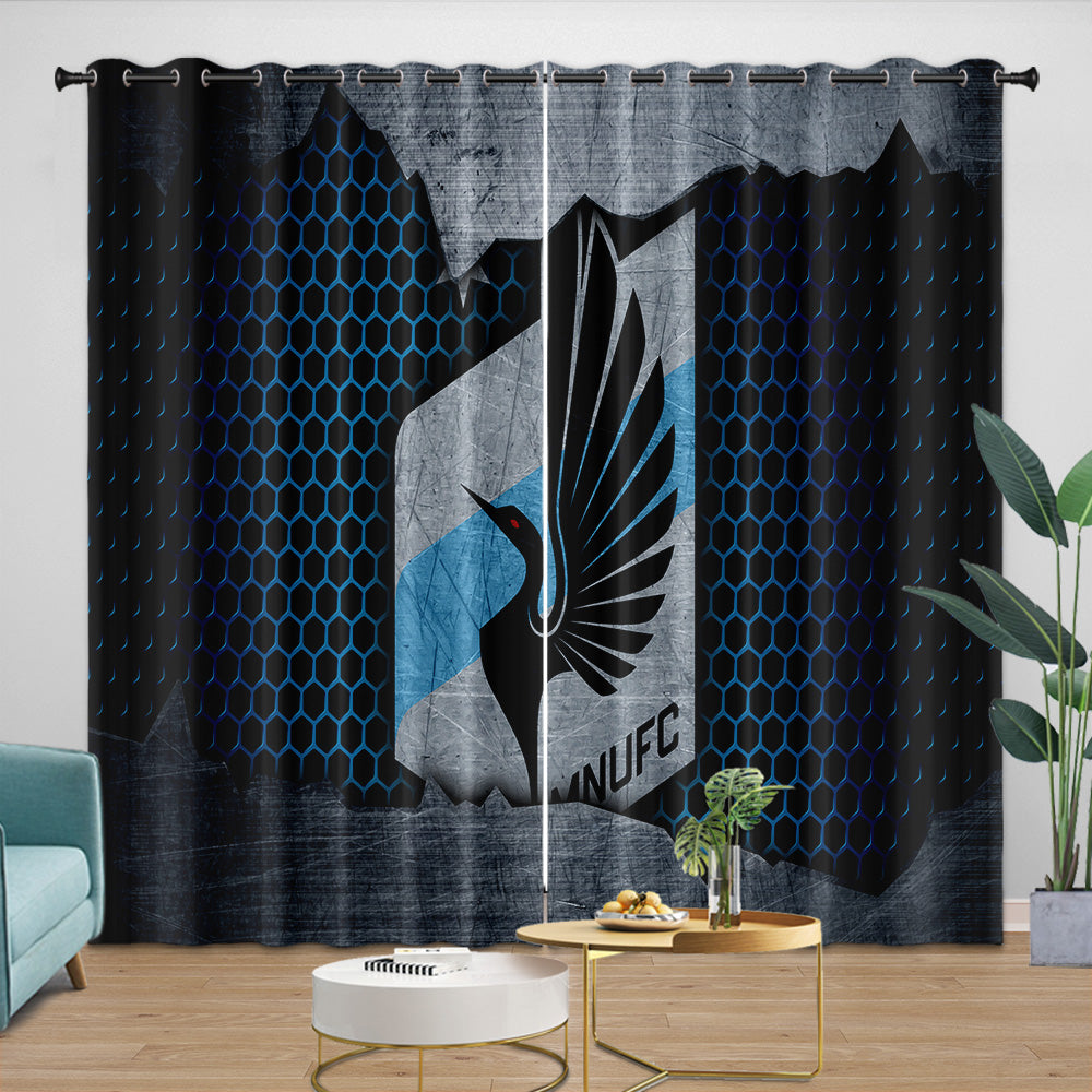 Minnesota United FC Curtains Blackout Window Drapes Room Decoration