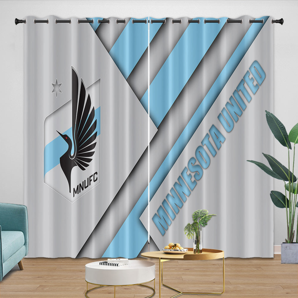 Minnesota United FC Curtains Blackout Window Drapes Room Decoration