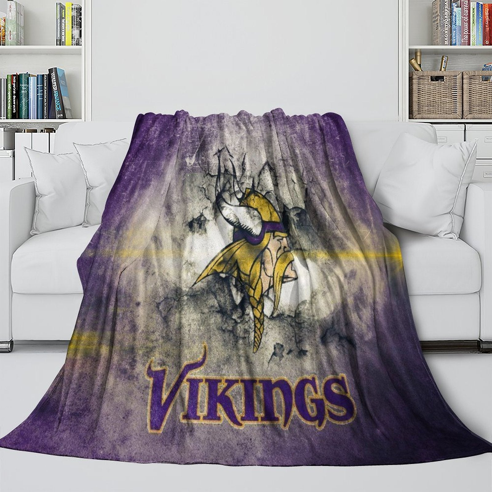 Minnesota Vikings Blanket Flannel Fleece Throw Room Decoration