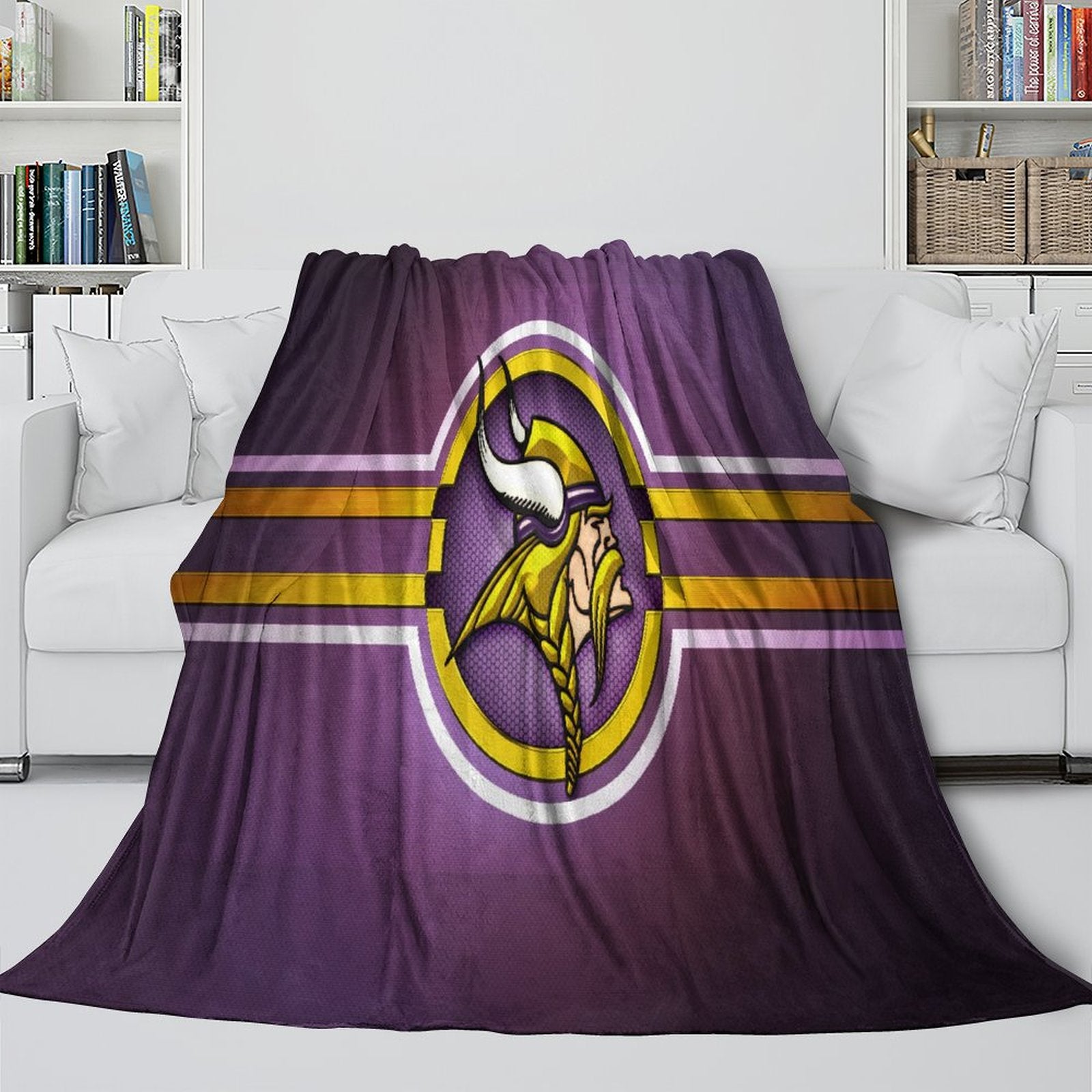 Minnesota Vikings Blanket Flannel Fleece Throw Room Decoration