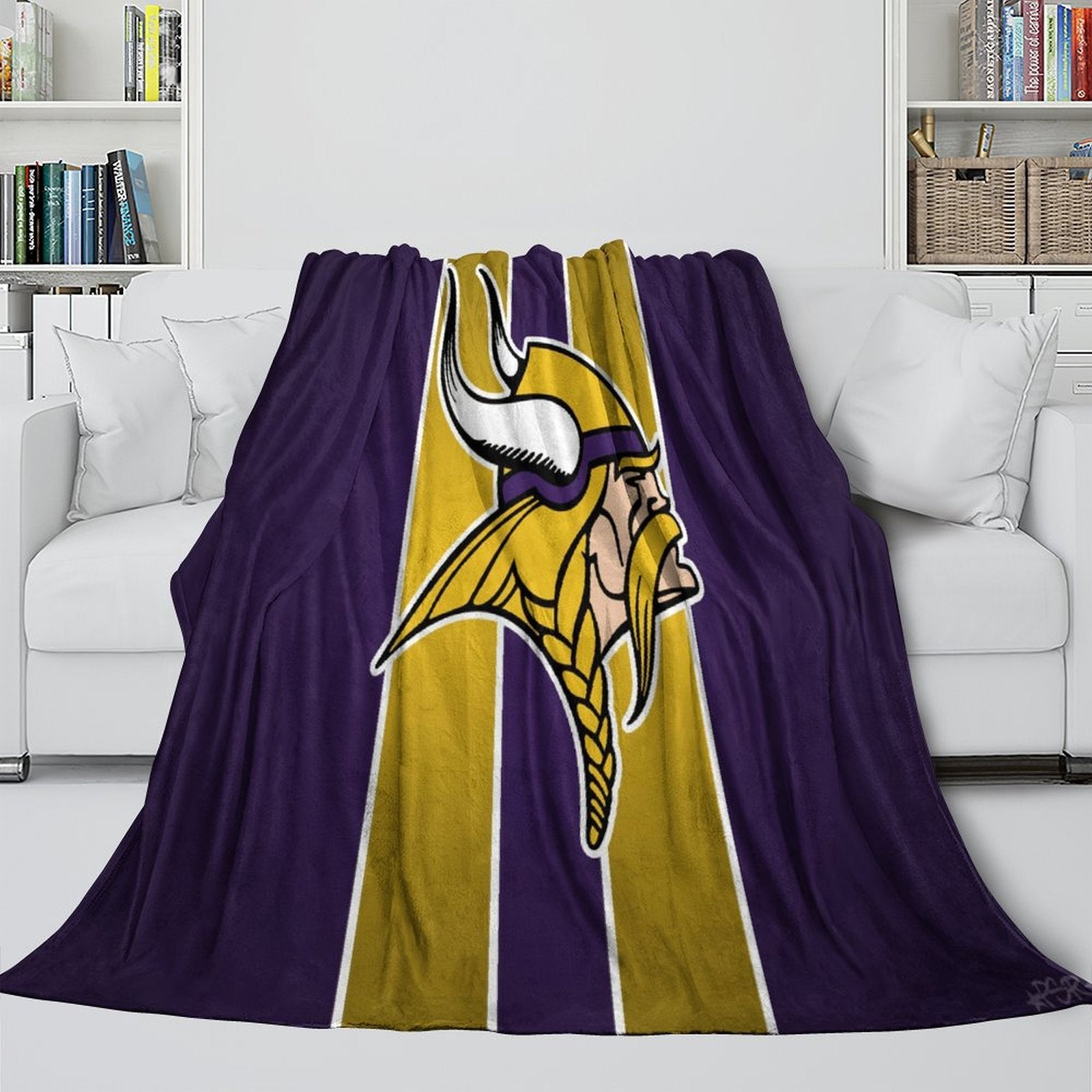 Minnesota Vikings Blanket Flannel Fleece Throw Room Decoration