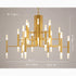 Zelbio | Gold/Black Postmodern LED Chandelier for Living Room
