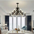 Zelbio | Gold/Black Postmodern LED Chandelier for Living Room
