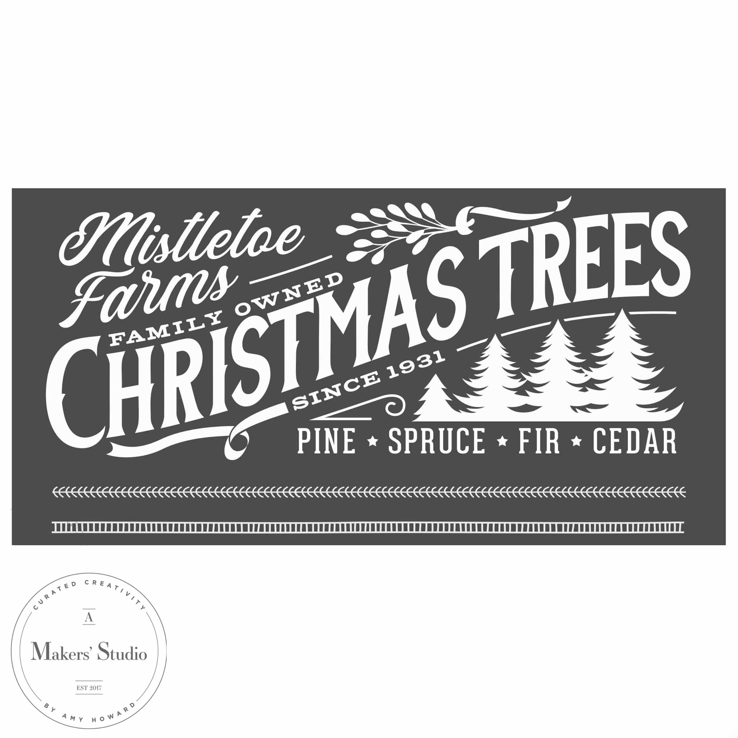Mistletoe Farms - Mesh Stencil 24x12