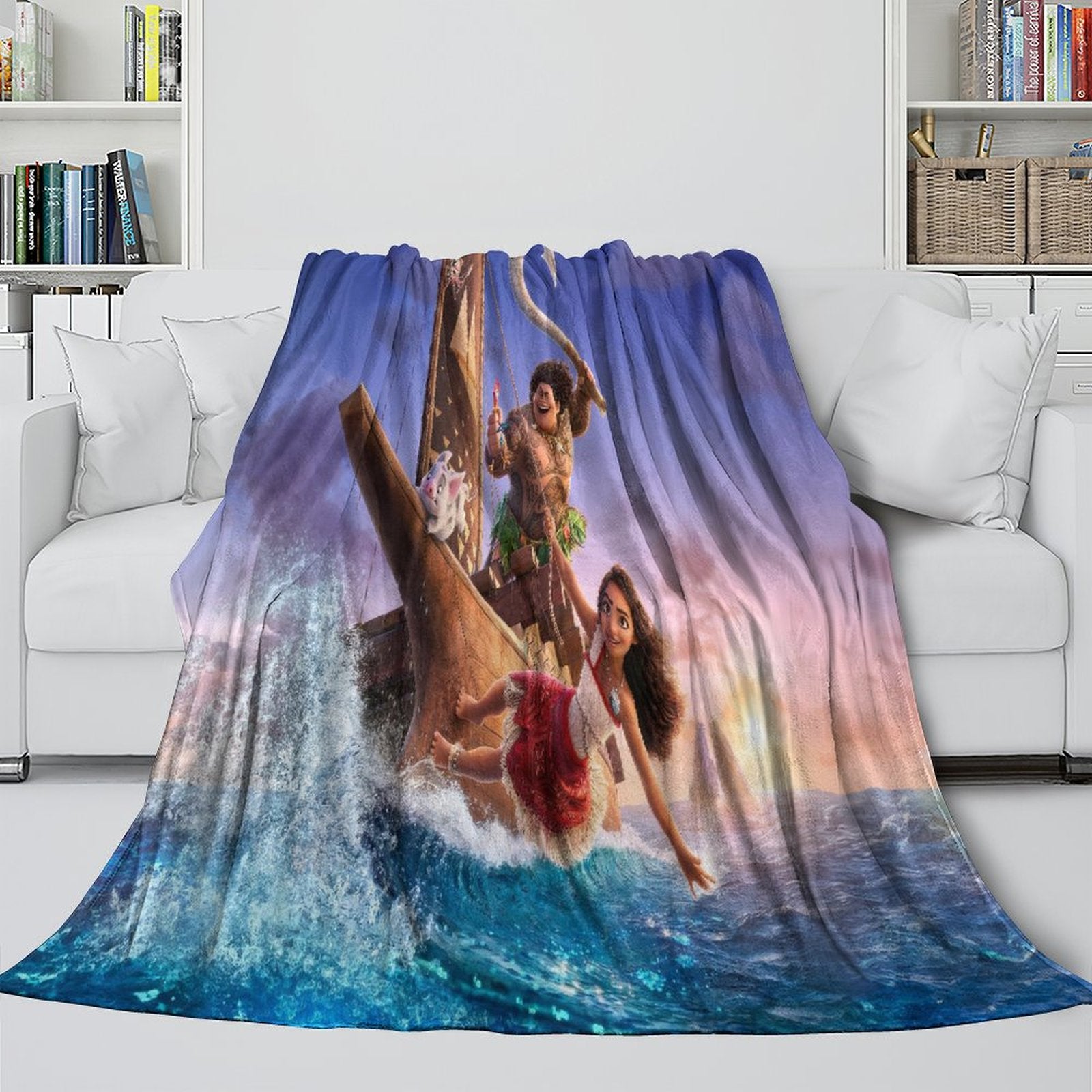 Moana 2 Blanket Flannel Throw Room Decoration