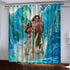 Moana Curtains Pattern Blackout Window Drapes