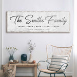 Last Name Family Sign Black And White