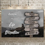 Where Life Points In Every Direction Family Farm Names Sign II